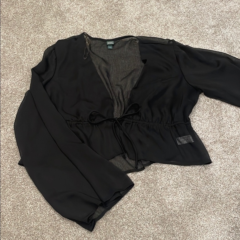 Wild Fable Sheer Black Top